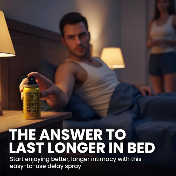 Deadly Shark Power 48000 Delay Spray with Vitamin E 40ml | Long-Lasting Performance for Men