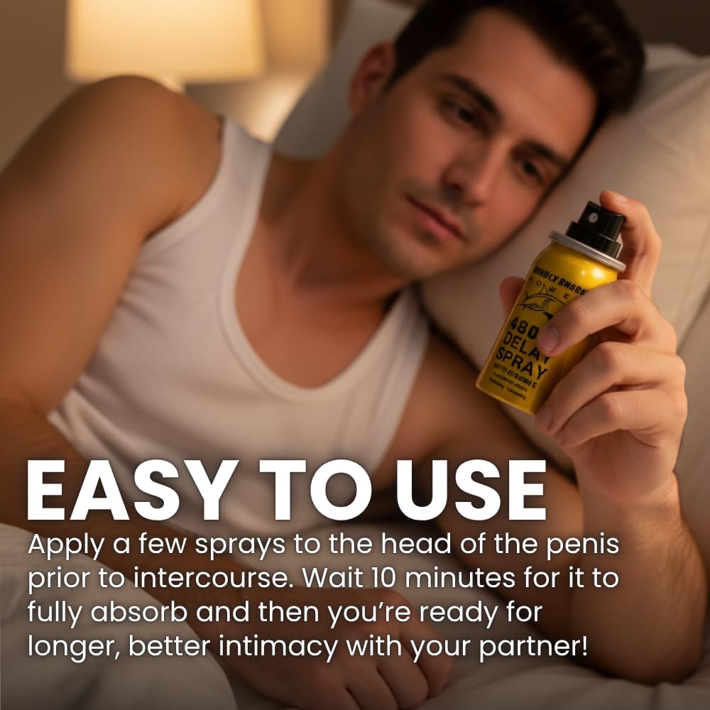 Deadly Shark Power 48000 Delay Spray with Vitamin E 40ml | Long-Lasting Performance for Men